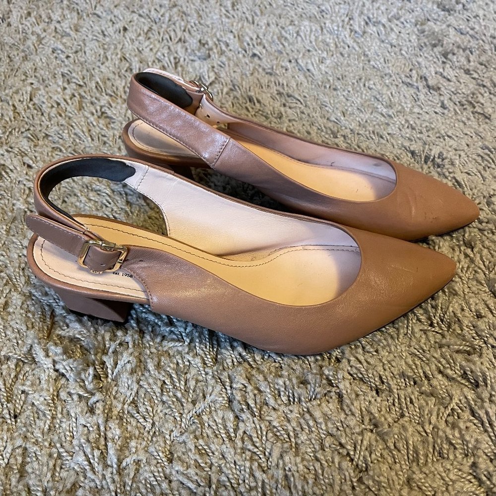 AGL Tan Slingback Heels Size 40